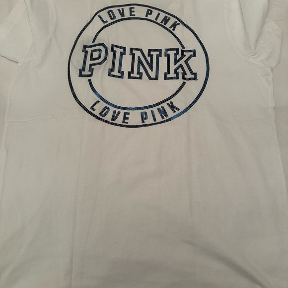 Victoria secret love pink sequin boyfriend t shirt new without tags - Picture 4 of 5